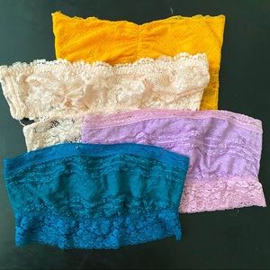 BUNDLE of 4 free people bralettes NWOT